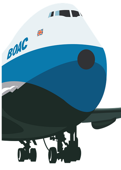 BOAC 747 Jumbo adobe illustrator graphic design ill illustration planes vector