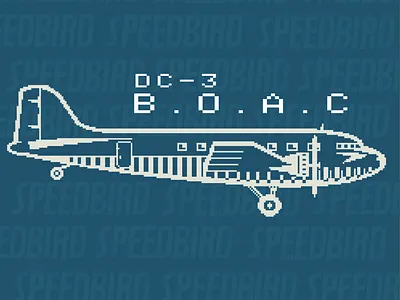 DC-3 Pixel Art adobe illustrator illustration logo vector