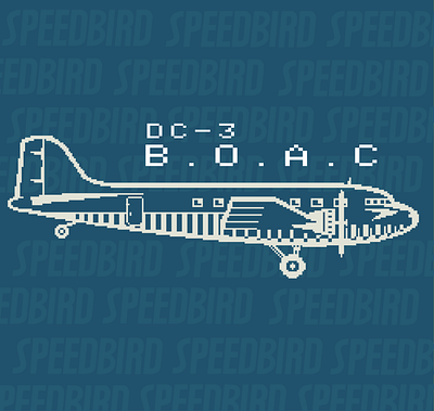 DC-3 Pixel Art adobe illustrator illustration logo vector