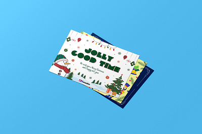 Christmas E-Greeting Cards canva christmas graphic design greeting card holiday illustration visual design xmas