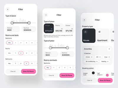 Omostate-Real Estate Mobile App Design (Filter screen) agent apartment application application design design dribbble eal estate agency filter home mobile mobile app mobile app design real property realty stay t real estate ui user experience user interface ux