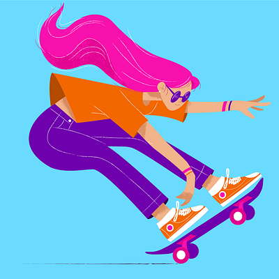 Skater Girl adobe illustrator girl illustration skateboard skater girl