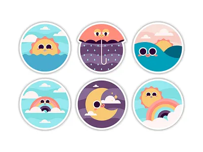 Weather report animation art design draw drawing graphic design icons illustration stckers sticker vector weather