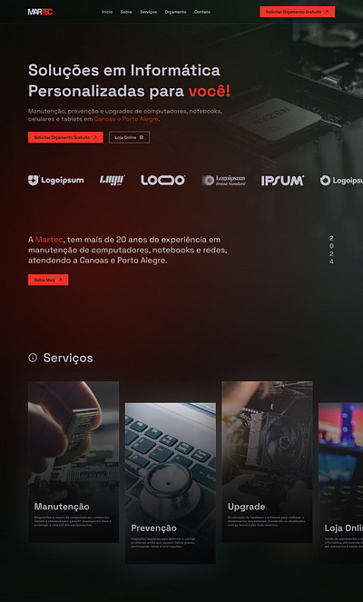 MARTEC - Landing Page for Tech Company (Part .01) dribbble figma landing landingpage minimal page portfoliowork prototyping tech techdesign ui uidesign userexperience userinterface ux uxdesign webdesign