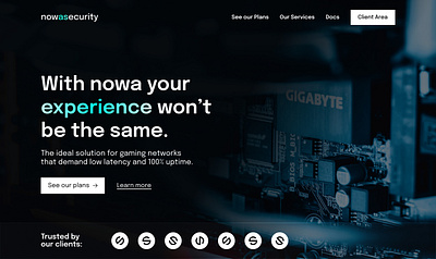 NowaSecurity - Hero Banner Study for Tech Gaming Services Co. experience gaming graphic design tech ui ux webdesign