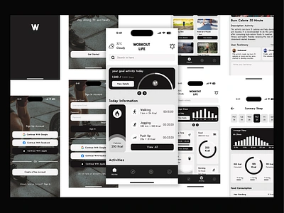 Workout App Concept Design concept design figma mobile app mobile app concept prototype prototyping ui uidesign uidesigner uiux uiuxdesign uiuxdesigner ux uxdesign uxdesigner workout app workout app concept