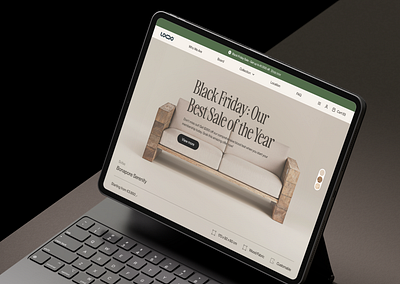 Bench - E-commerce Website animation branding clean design e commerce animation website furniture website graphic design landing page minimalist online shop shop store ui uiux ux web website