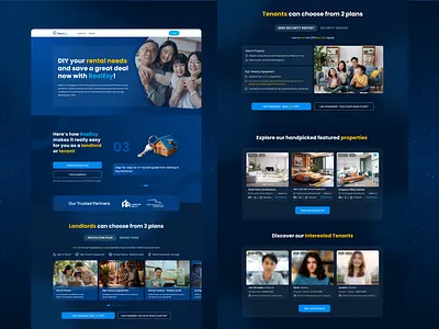 Real Estate Website Design dark theme dark website design figma landing page landing page design mordern website design new website design property rent website real estate website realestate trendy design ui design ui ux design uiux ux design web design website website design