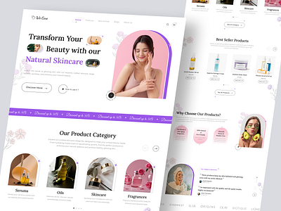 Beauty - Skin Care Product Landing Page Websites beauty products cosmetics fashion websites health care home page landing landing page make up minimal design modern pharmacy product design product page skin care skincare landing page trendy ui design ux design web design website