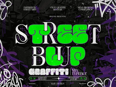 Street Blup Graffiti Modern Typeface design font fonts letteing typeface