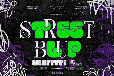 Street Blup Graffiti Modern Typeface design font fonts letteing typeface