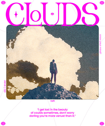 Clouds brutalism clouds design graphic design motion graphics poster poster design