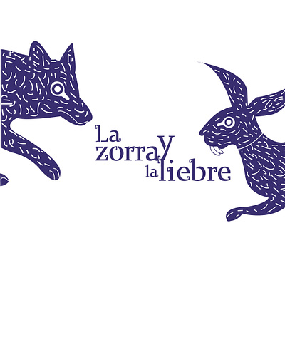 La zorra y la liebre (2022) editorial graphic design illustration