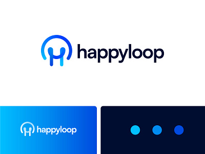 happyloop logo design branding carton character cheer circle cute ecommerce emoji emote funny happy joy logo designer logos loop mascot person rounde smile vector