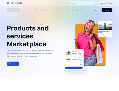 Flashost Marketplace Page branding graphic design logo ui