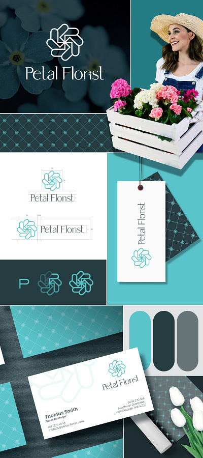 Petal Florist advertising branding florist flower graphic design logo petal visual identity