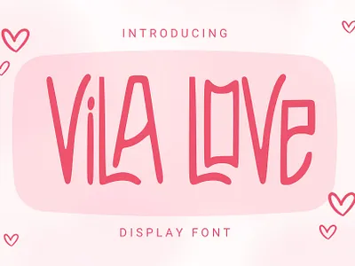 Vila Love - Display Font 3d branding graphic design logo motion graphics prettyfont vila love display font