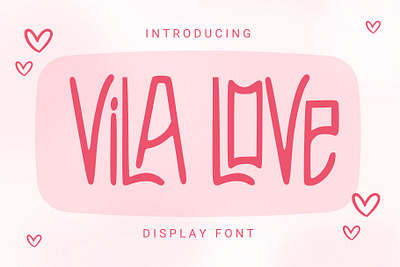 Vila Love - Display Font 3d branding graphic design logo motion graphics prettyfont vila love display font