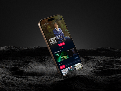 Movie Streaming OTT - Dark Themed Mobile App darkmode design designexploration homepage mobiledesign movieapp ottplatform product design streamingapp ui uiux ux