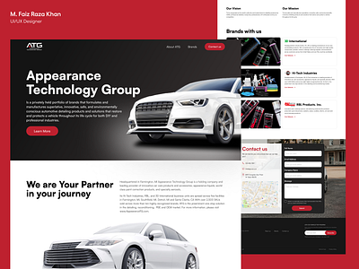 Car Parts Website automotive car parts car website design landing page ui ui design ux ux design web design