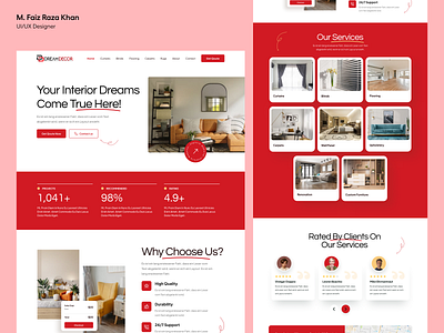 Interior Design Website design interior design company landing page ui ui design ux ux design web design