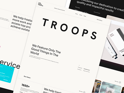 The Good Troops - Agency Landing Page agency agency design agency photography agency website company company website landing page landing page design services studio studio design ui clean ui design uiux ux web web design website