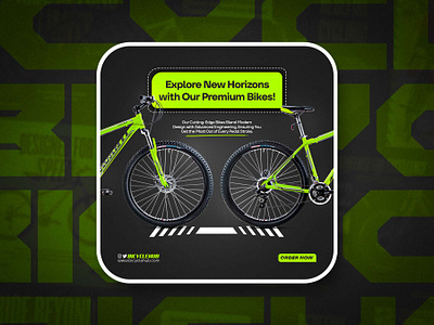 Modern & Clean Social Media Designs - Bicycle Brand 3d animation branding graphic design logo motion graphics stylish bike ad designs ui