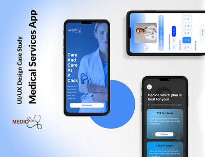 Medical Service App app branding design graphic design illustration logo typography u ui ux