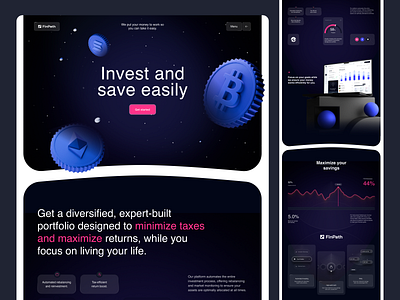 FinPath – Seamless Design for Financial Growth clean colors design illustration landing page minimal saas ui ux web