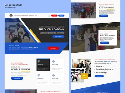 TX Black Belt Academy Website design fight fitness gym karate landing page training institute ui ui design ux ux design web design