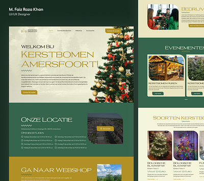 Christmas Tree Website christmas christmas tree design holiday landing page ui ui design ux ux design web design