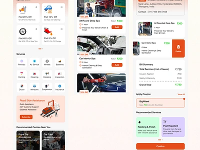 Servz vehicle service app design app cards concept ui design design inpirations gomechanic inspirations mechanic app references ui ui design ui elements usability user flow user guide user interface userflow ux ux design vehicle service