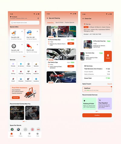 Servz vehicle service app design app cards concept ui design design inpirations gomechanic inspirations mechanic app references ui ui design ui elements usability user flow user guide user interface userflow ux ux design vehicle service