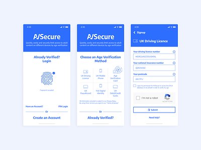 Age Verification App ageverification app fingerprint security ui verification