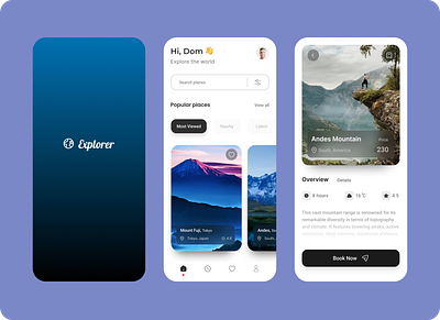 Design for a Travel App ! mobile ui travel app ui