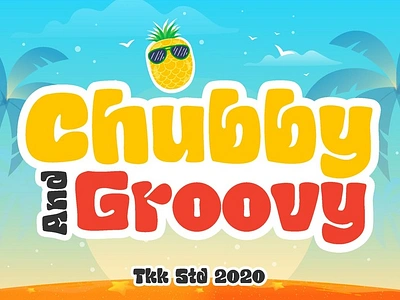 Chubby and Groovy – Kids Retro Font bold branding children display font font fun funny gaming groovy movie playful poster youtube