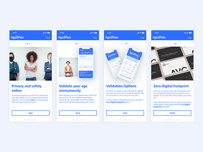 Mobile App Onboarding blue clean light mobile onboarding verircation