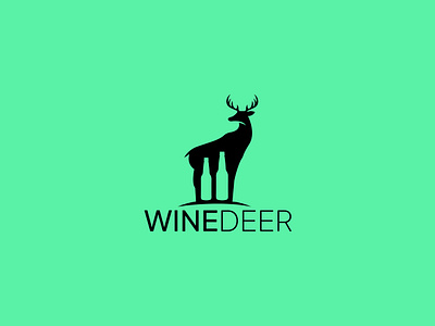 WineDeer Logo alcohol branding animation beverage branding creative wine logo deer and wine concept deer silhouette design elegant wildlife logo graphic design logo minimalist bottle art nature inspired logo wine bottle negative space wine deer logo