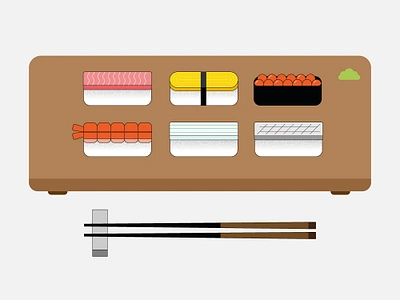 sushi design food illustration japan sushi