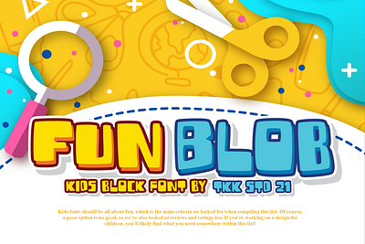 Fun Blob – Funny Kids Font branding bubble cheerful children display font font fun funny gaming movie playful poster youtube