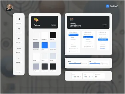 Design System & Elements ✦ Sosivio atomic design color palette component consistent ui design principles design system design tokens reusable components scalable design typography guide ui guidelines ui patterns visual consistency