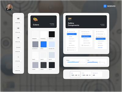 Design System & Elements ✦ Sosivio atomic design color palette component consistent ui design principles design system design tokens reusable components scalable design typography guide ui guidelines ui patterns visual consistency