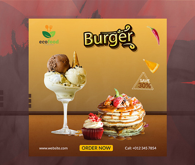 Food Social Media Design advertisement banner burger cooking delicious dinner fastfood flyer food foodpic graphic design hotel lunch menu restaurant summer template tourism travel traveling