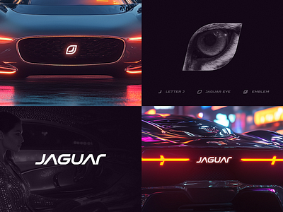 Jaguar Logo Redesign Idea ai automotive blockchain branding car electric f1 fintech gradient hybrid icon identity industrial jaguar logo racing rebrand speed tech web3