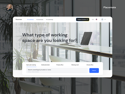 Search Page Landing Page Design ✦ Placemate coworking dashboard design system landing page product design ui design user experience user interface website