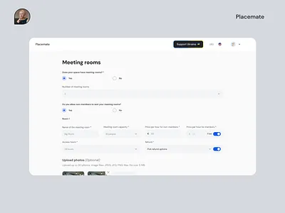 UX Product Add Coworking Owner View ✦ Placemate airbnb booking coworking coworking platform coworking solutions coworking spaces dashboard design system landing page design owner dashboard product design search ui design website workspace