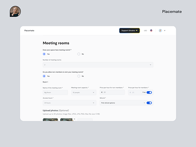 UX Product Add Coworking Owner View ✦ Placemate airbnb booking coworking coworking platform coworking solutions coworking spaces dashboard design system landing page design owner dashboard product design search ui design website workspace