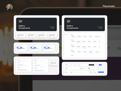 Design System & UI/UX Elements ✦ Placemate coworking dashboard design system digital product interaction design landing page minimal design product design responsive design ui design user experience user interface ux design