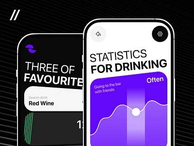 Alcohol Tracker mobile iOS App android app app design concept app design template dark theme dashboard design healthcare healthcare app interface ios mobile mobile app mobile ui product design statistics tarck tracker app ui ux