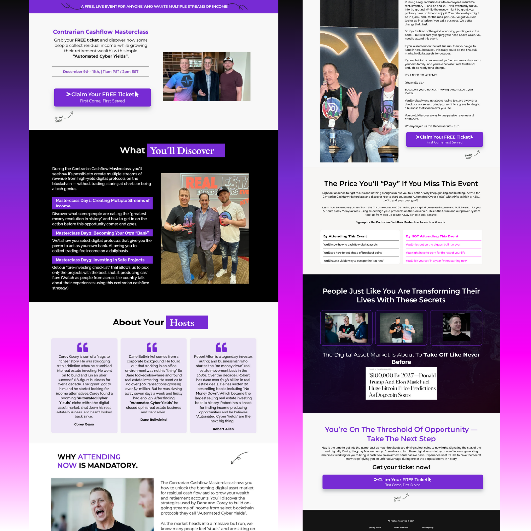 Example of Highly Optimized Funnels And Websites